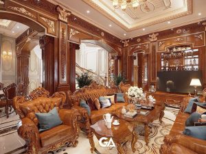 Biệt Thự Cổ Điển Gỗ Tự Nhiên Cao Cấp