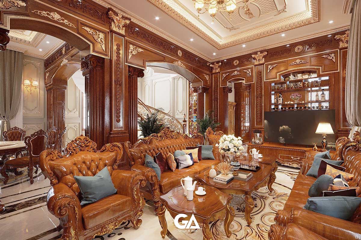 Biệt Thự Cổ Điển Gỗ Tự Nhiên Cao Cấp (1)