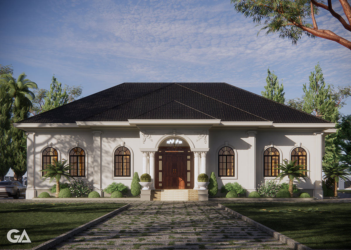 Biệt Thự Sân Vườn Tân Cổ Điển (1)